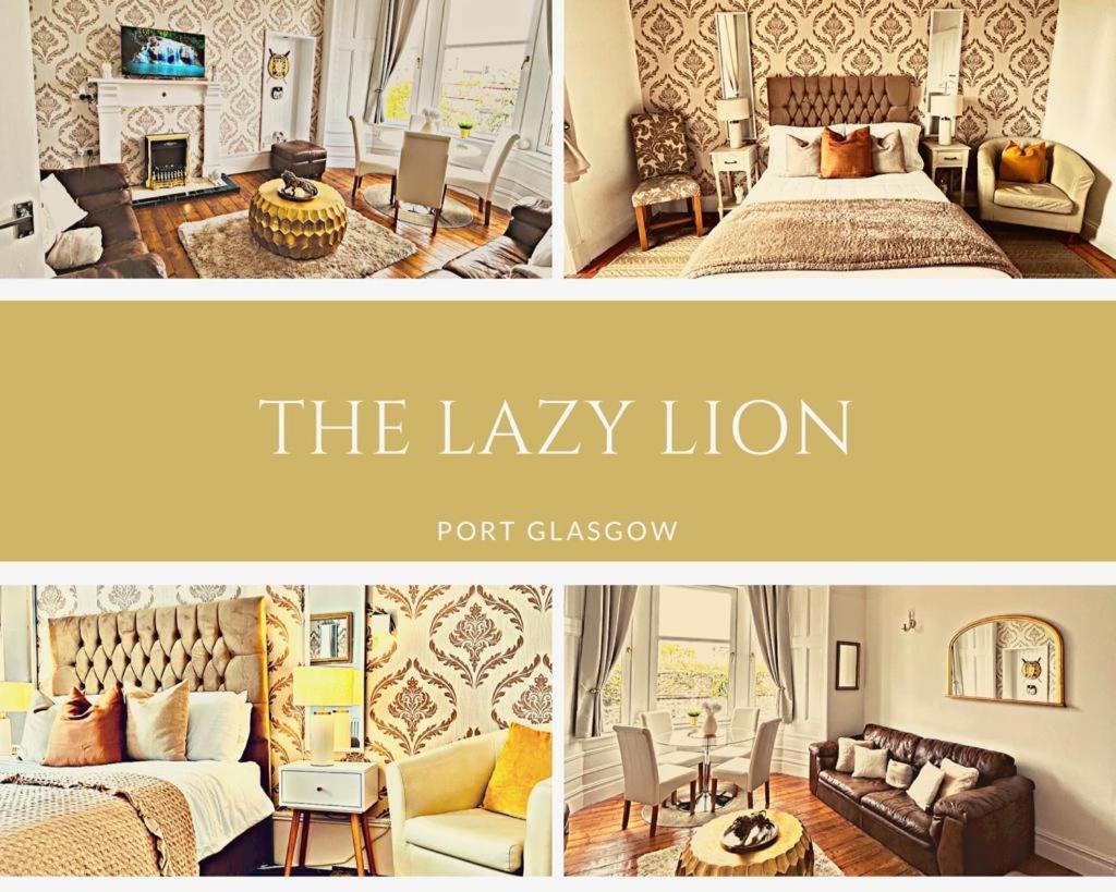 The Lazy Lion - Spacious 2 Bedroom - Town Centre Holiday Home Apartment Port Glasgow Exterior foto